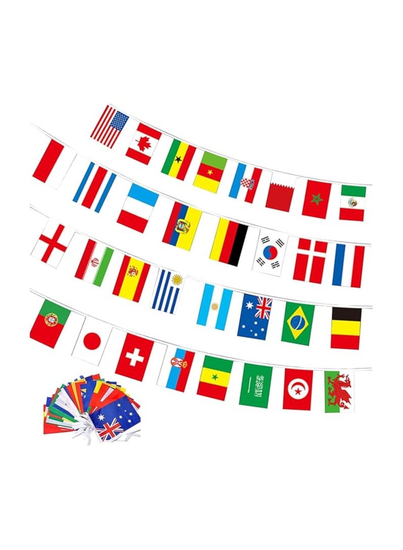 32 Countries Flags 21 x 13.3cm Banners Double-Sided Polyester And Decoration Flags Banners For Bars Party Sport Clubs - Image 1