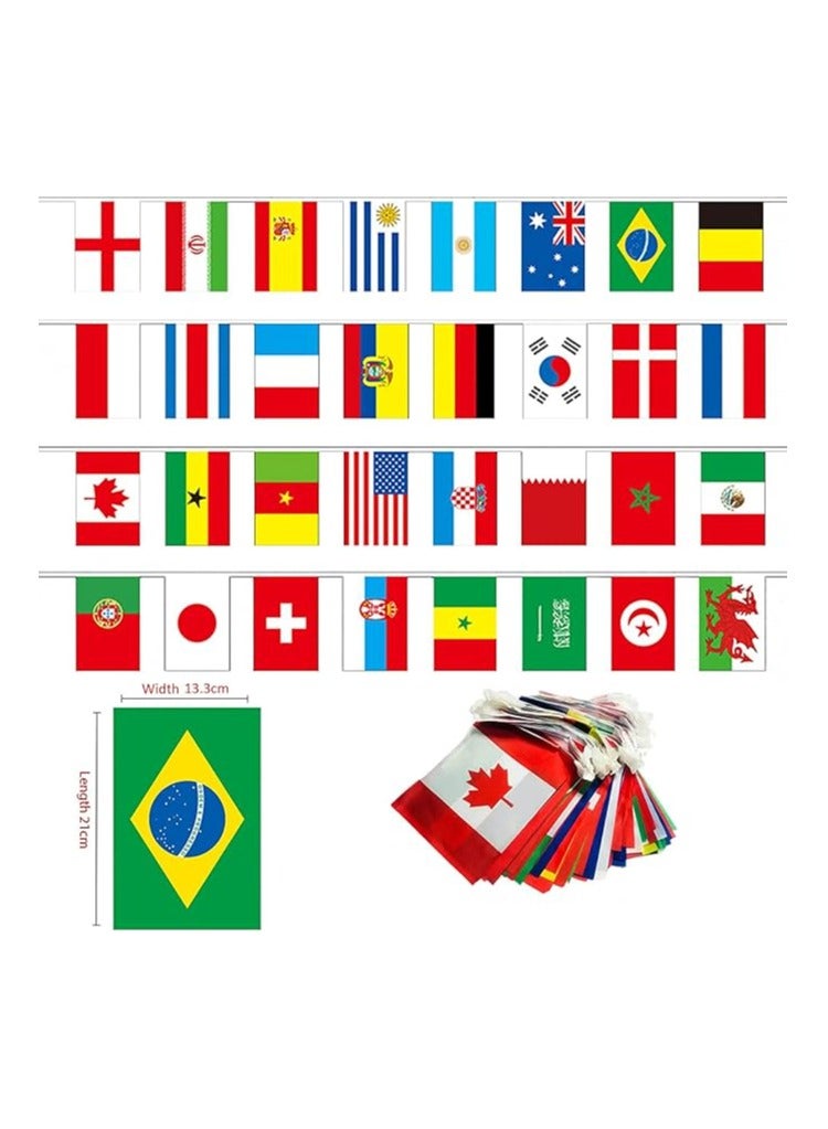 32 Countries Flags 21 x 13.3cm Banners Double-Sided Polyester And Decoration Flags Banners For Bars Party Sport Clubs - Image 2