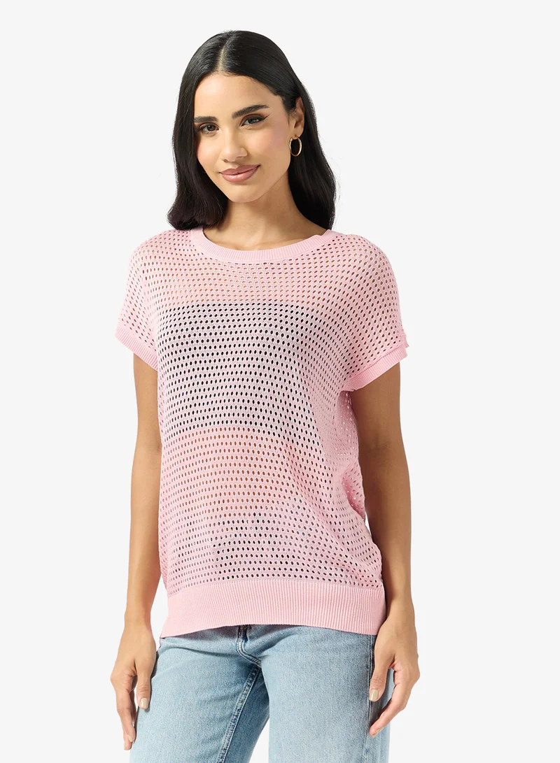 Ginger Knitted Openwork Top