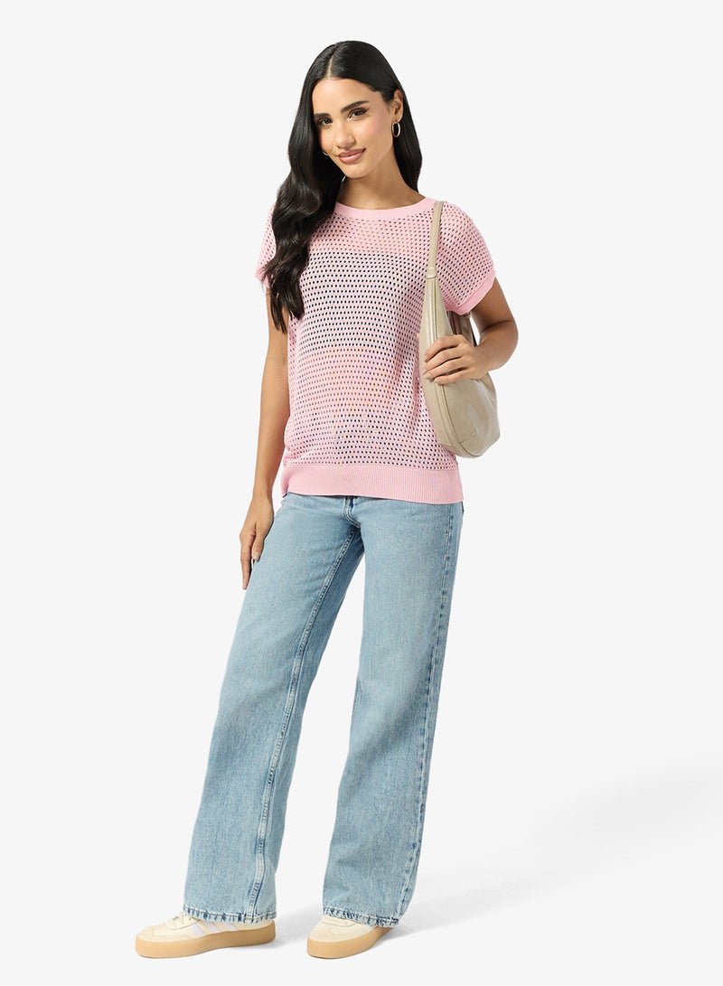 جينجر بلوزة محبوكة مفتوحة - Image 4