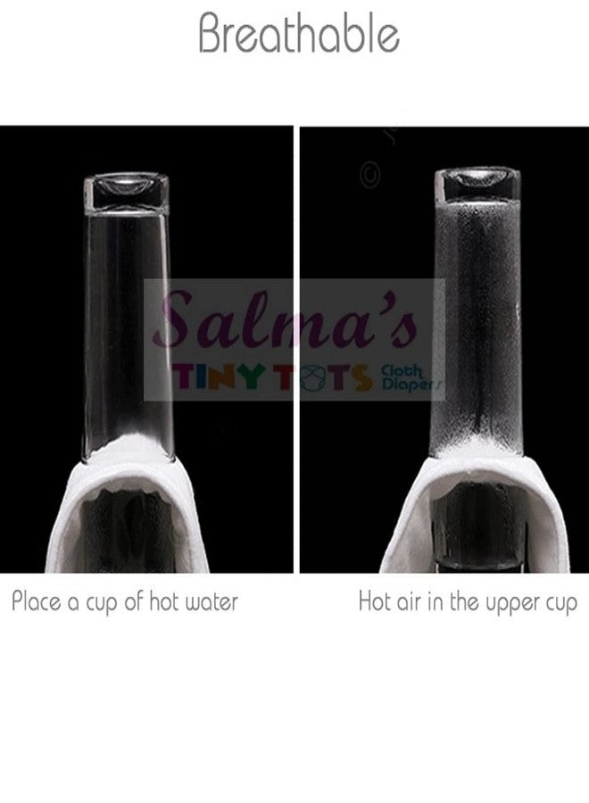 Salma's Tinytots حفاضات سلمى تايني توتس الفاخرة، ناعمة، قابلة للغسل، قابلة لإعادة الاستخدام، مصنوعة من القطن العضوي والخيزران، مناسبة لحفاضات الجيب القماشية القابلة لإعادة الاستخدام/حفاضات الأغطية القابلة للغسل - 4 طبقات - مجموعة من 3 قطع - Image 5