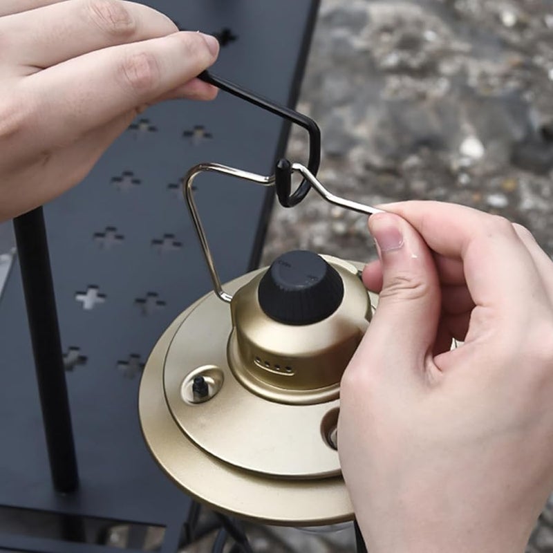 رف قابل للنقل للتخييم معلق رف خشب النار الخارجي لطاولة الشاطئ الفناء الخلفي للنزهة - Image 3