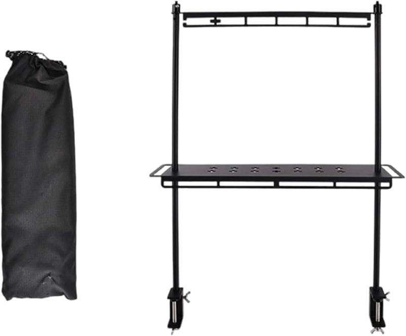 رف قابل للنقل للتخييم معلق رف خشب النار الخارجي لطاولة الشاطئ الفناء الخلفي للنزهة - Image 5