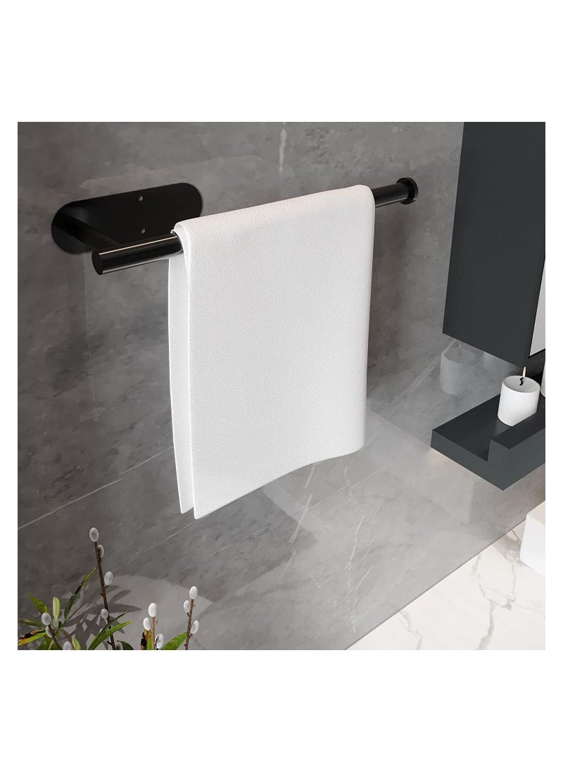 RATSAW Kitchen Roll Paper Holder Towel Holder Self Adhesive or Drilling to Install Stainless Steel Paper Holder for Kitchen Bathroom Black  - Image 3