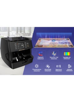 NUCOUN NUCOUN VC-3 Money Counter Machine Mixed Denomination, Value Count, CIS/UV/IR/MG/MT Counterfeit Detection, AED/EUR/USD/SAR, Bill Cash Counter for Business  - Image 3