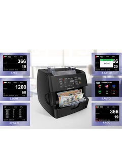 NUCOUN NUCOUN VC-3 Money Counter Machine Mixed Denomination, Value Count, CIS/UV/IR/MG/MT Counterfeit Detection, AED/EUR/USD/SAR, Bill Cash Counter for Business  - Image 4