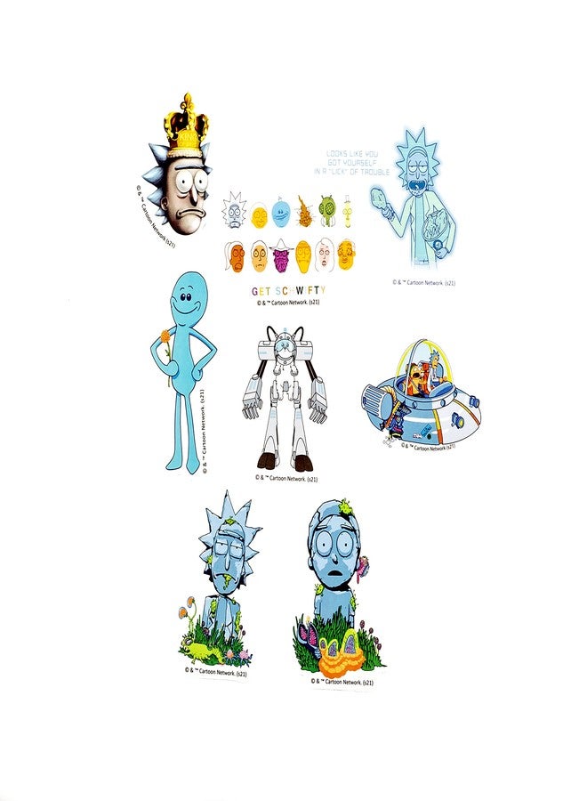 Conquest Journals Rick and Morty Wubba Lubba Dub Dub Vinyl Stickers, 50 Unique Stickers, Officially Licensed, Waterproof, UV and Scratch Resistant, Great for All Your Gadgets - Image 4