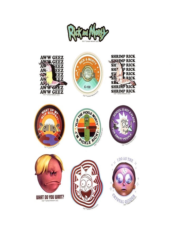 Conquest Journals Rick and Morty Wubba Lubba Dub Dub Vinyl Stickers, 50 Unique Stickers, Officially Licensed, Waterproof, UV and Scratch Resistant, Great for All Your Gadgets - Image 5