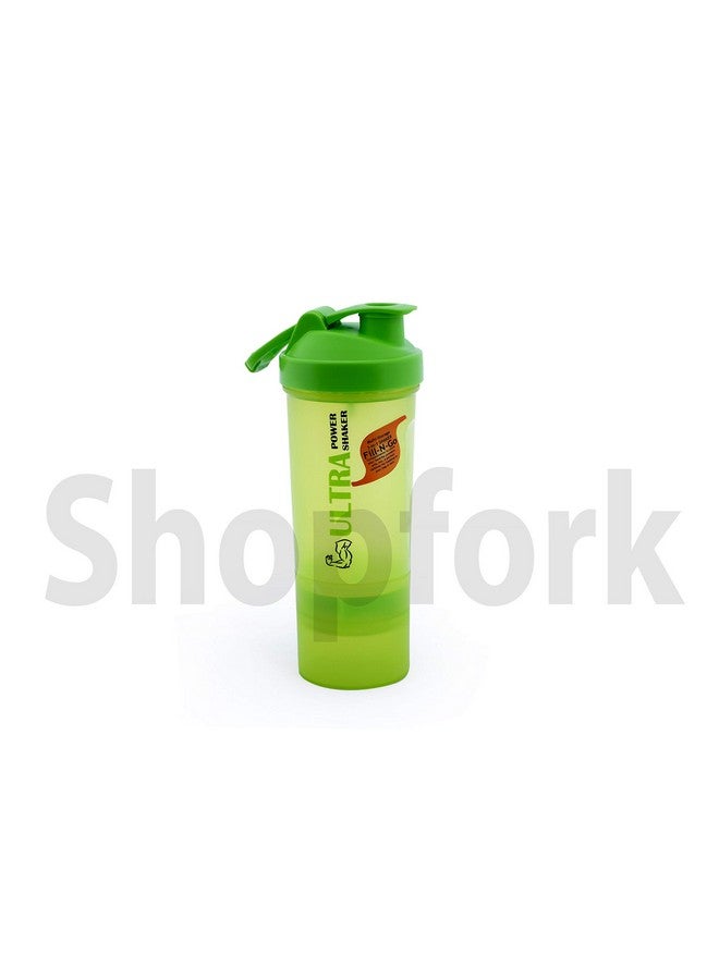 Shopfork زجاجة شوبفورك ألترا خالية من BPA لتمارين الجيم مع حاويات قابلة للفصل للرجال والنساء (أخضر) - Image 3