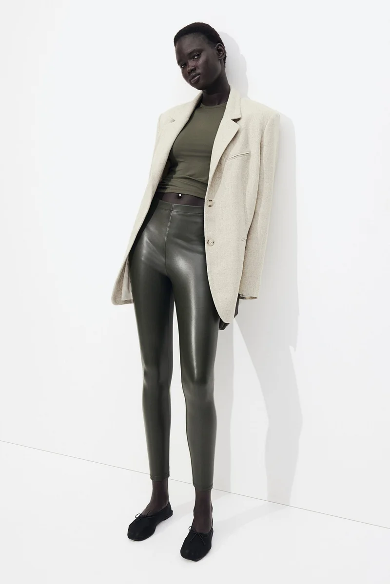 H&M Imitation leather leggings