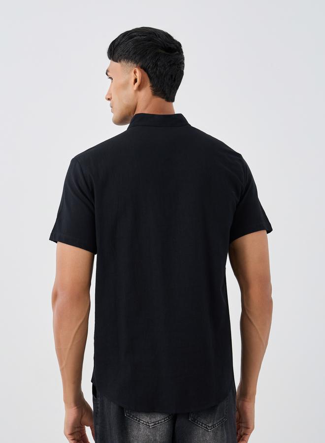 تايك تو قميص بأكمام قصيرة وياقة ماندرين بطبعة جرافيك - Image 4