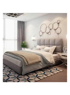 Homzmart MDF, Swedish Wood and Chanel Single Bed - 100x200x135 cm - Beige  - Image 1