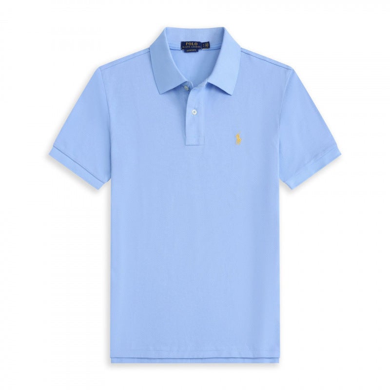 Paul Pony Logo Men'S Short Sleeve Organic Cotton Polo Shirt With Collar, Large Size Loose Embroidered Turn-Down Collar Men'S Wear - Image 1