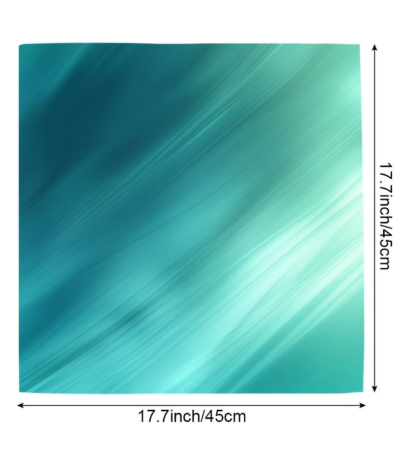 Of 4 Teal Light Beam Square Napkins 17.7x17.7 Inches Washable Polyester For Kitchen Parties Weddings Restaurants Tea Gatherings - Image 3