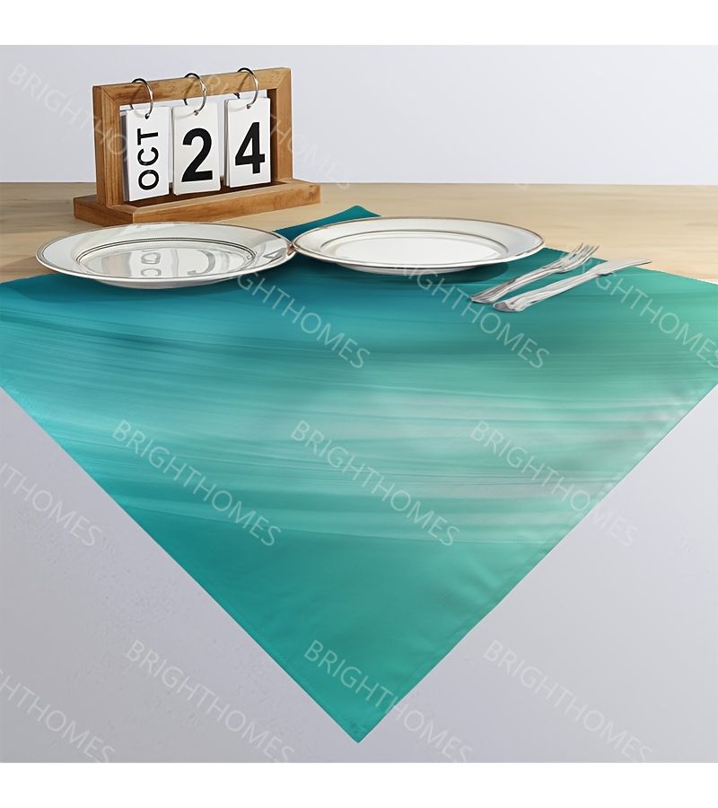 Of 4 Teal Light Beam Square Napkins 17.7x17.7 Inches Washable Polyester For Kitchen Parties Weddings Restaurants Tea Gatherings - Image 5