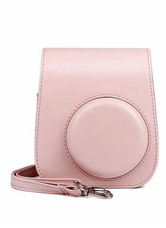 Excefore Case for Fujifilm Instax Mini 11 Case PU Leather Instant Camera Cover with Adjustable Strap Designed Cover Blush Pink  - Image 3