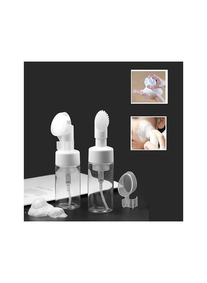 GBSTORE 1 pc 150ml Empty Facial Cleanser Foaming Bottle Mousse Foam Gel Head Wash Brush Foam Bottle Pressure Type Cleansing Milk Beater,Mini Foaming Soap Pump Dispenser - Image 1