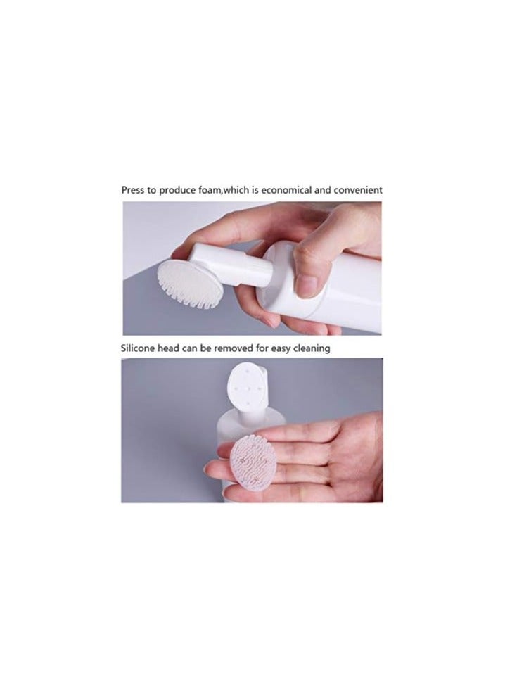 GBSTORE 1 pc 150ml Empty Facial Cleanser Foaming Bottle Mousse Foam Gel Head Wash Brush Foam Bottle Pressure Type Cleansing Milk Beater,Mini Foaming Soap Pump Dispenser - Image 4
