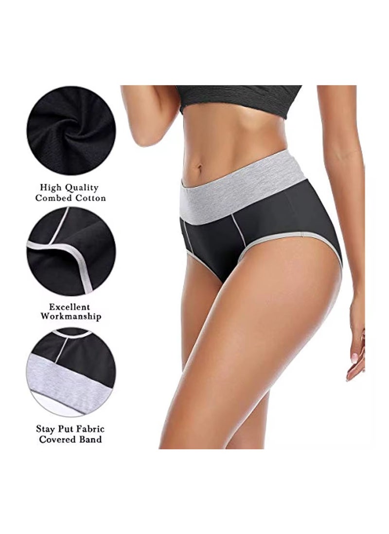 Generic - 5 Pieces Women High Waist Cotton Panties - Image 1