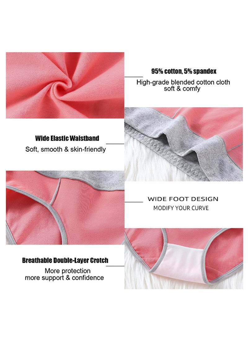 Generic - 5 Pieces Women High Waist Cotton Panties - Image 1