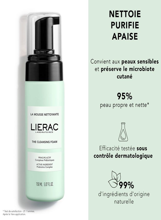 Lierac Demaquillant Deep Cleansing Foam - Foam Cleanser for Face, Purifies, Soothes, Gentle Face Wash for All Skin Types - 150ml Pump - Image 2