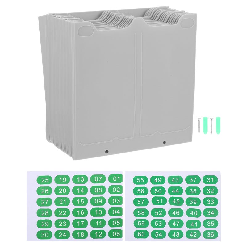 4pcs Multi-Slots Timecard Rack: Vertical Time Card Storage Organizer For Warehouse Materials Attendance Holder Stand For Factories And Supply Areas - Image 4