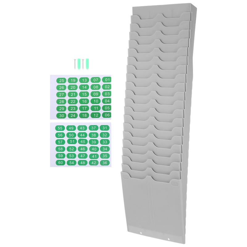 4pcs Multi-Slots Timecard Rack: Vertical Time Card Storage Organizer For Warehouse Materials Attendance Holder Stand For Factories And Supply Areas - Image 1