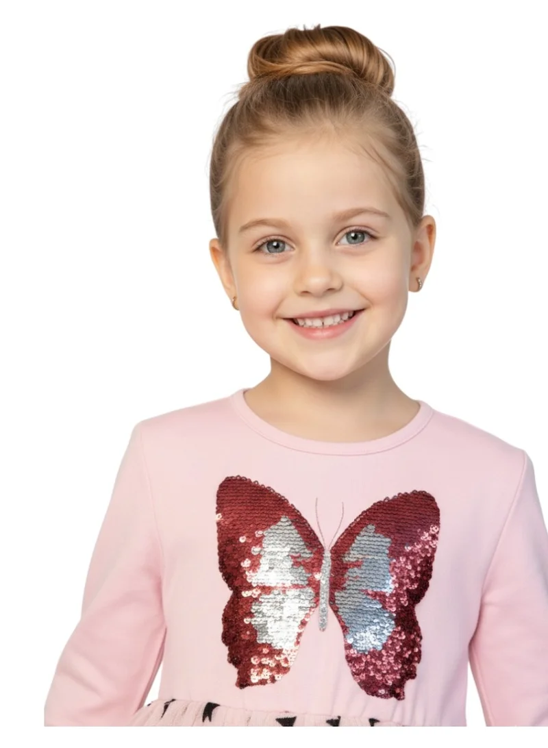 D'Daniela Butterfly and Stars Pink Dress