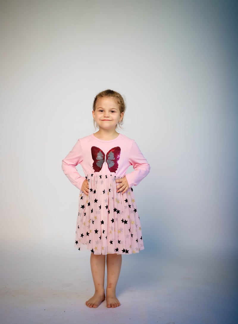 D'Daniela Butterfly and Stars Pink Dress - Image 3