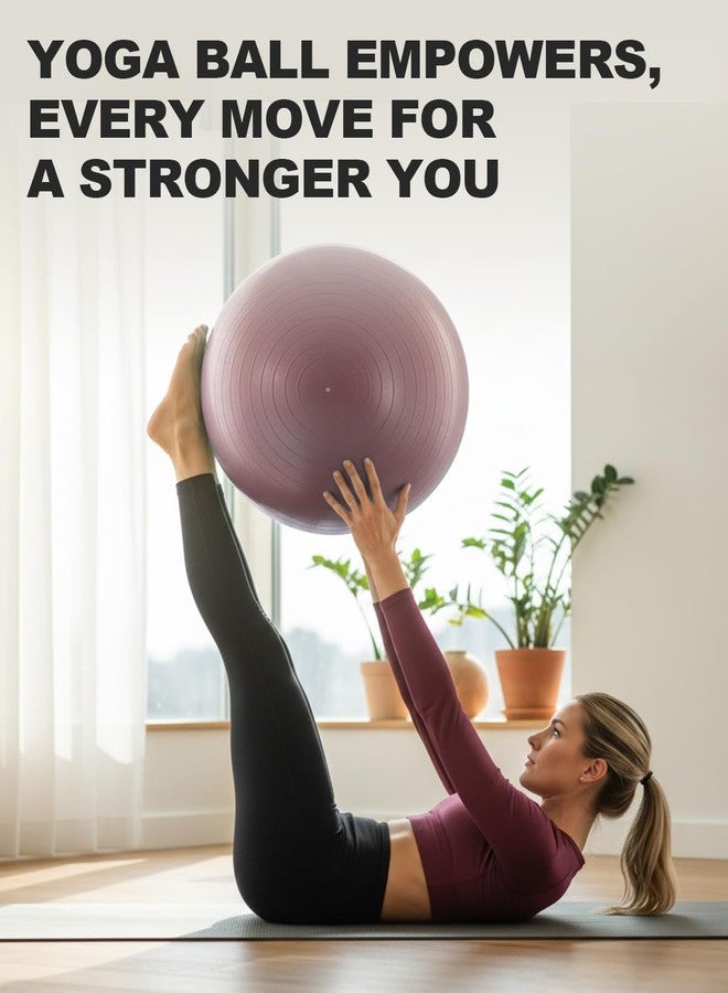 Trideer Yoga Ball - Exercise Ball for Workout pilates Stability - Anti-Burst and Slip Resistant for physical therapy, Birthing, Stretching & Core Workout, Office Ball Chair, Flexible Seating, Home Gym - Image 5