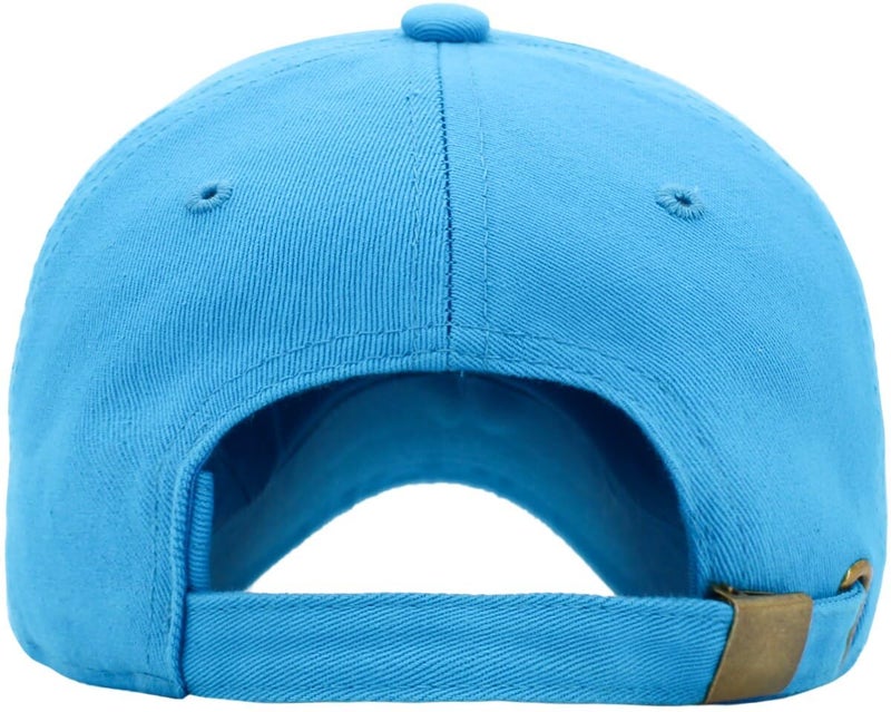 KBETHOS KB-LOW AQU Classic Cotton Dad Hat Adjustable Plain Cap. Polo Style Low Profile (Unstructured) (Classic) Aqua Adjustable - Image 3