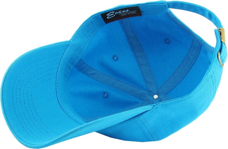KBETHOS KB-LOW AQU Classic Cotton Dad Hat Adjustable Plain Cap. Polo Style Low Profile (Unstructured) (Classic) Aqua Adjustable - Image 5