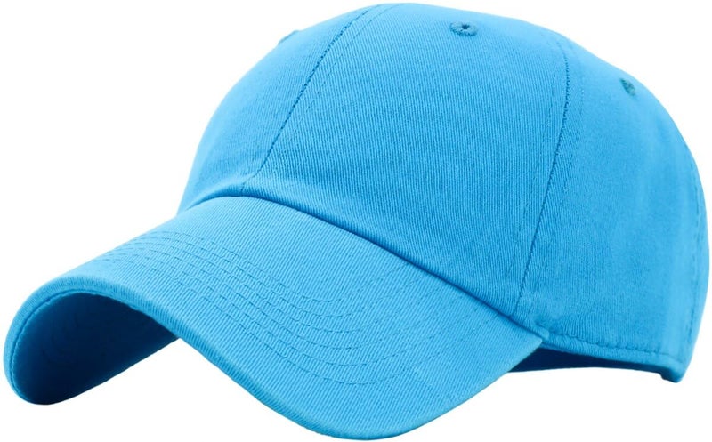 KBETHOS KB-LOW AQU Classic Cotton Dad Hat Adjustable Plain Cap. Polo Style Low Profile (Unstructured) (Classic) Aqua Adjustable - Image 1
