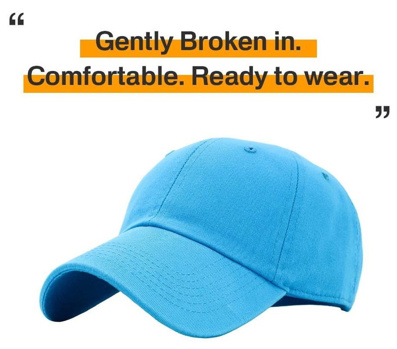 KBETHOS KB-LOW AQU Classic Cotton Dad Hat Adjustable Plain Cap. Polo Style Low Profile (Unstructured) (Classic) Aqua Adjustable - Image 4