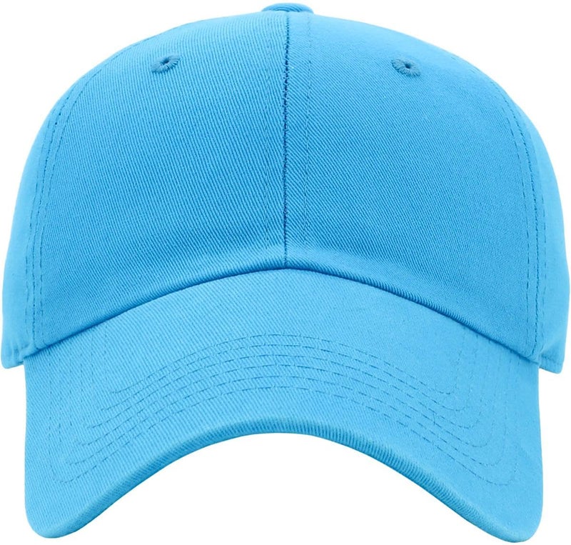 KBETHOS KB-LOW AQU Classic Cotton Dad Hat Adjustable Plain Cap. Polo Style Low Profile (Unstructured) (Classic) Aqua Adjustable - Image 2
