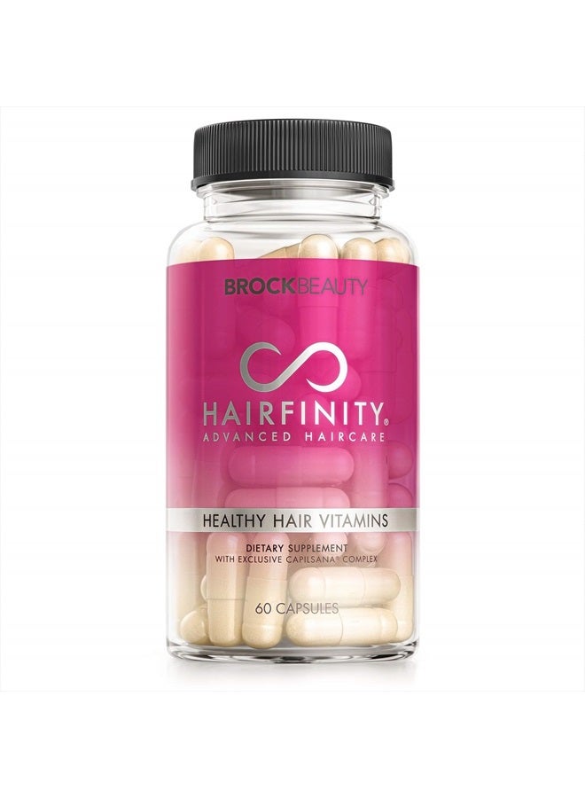 HAIRFINITY Hair Vitamins - Scientifically Formulated with Biotin, Amino Acids, Supplement That Helps Support Hair Growth - Vegan - 60 Veggie Capsules (1 Month Supply) - Image 1