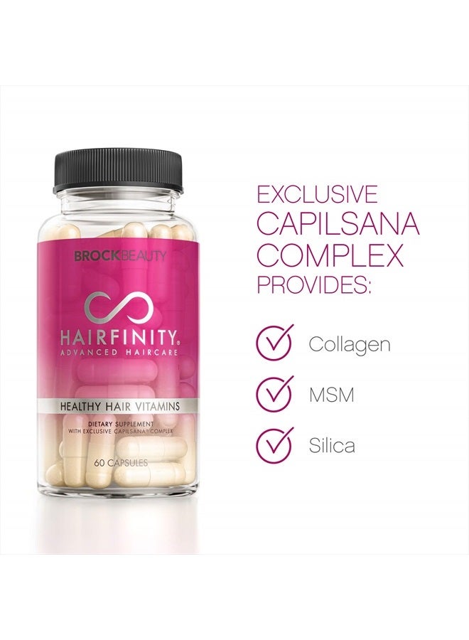 HAIRFINITY Hair Vitamins - Scientifically Formulated with Biotin, Amino Acids, Supplement That Helps Support Hair Growth - Vegan - 60 Veggie Capsules (1 Month Supply) - Image 3