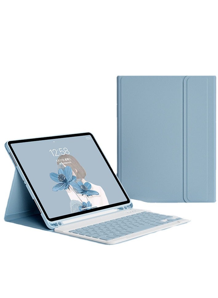 Bilingual Keyboard Case Compatible For Honor Pad 9 12.1 inch, Protective Cover Detachable Wireless Keyboard Pen Holder Ultra-Thin Leather Smart Shell With Mouse - Image 2