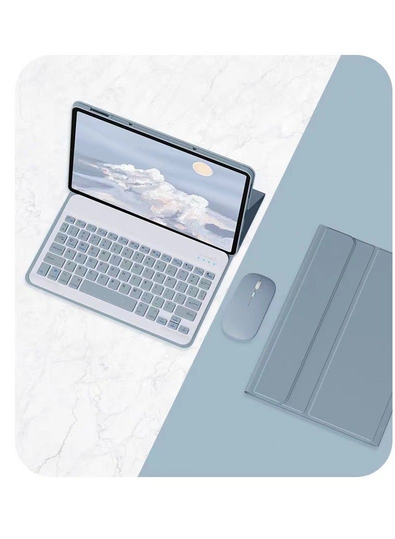 Bilingual Keyboard Case Compatible For Honor Pad 9 12.1 inch, Protective Cover Detachable Wireless Keyboard Pen Holder Ultra-Thin Leather Smart Shell With Mouse - Image 1