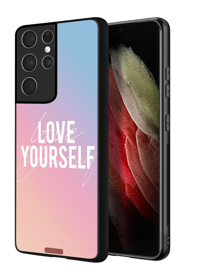 Tolwak Samsung Galaxy S21 Ultra 5G Protective Case Cover Love Yourself - Image 1