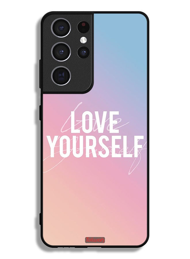 Tolwak Samsung Galaxy S21 Ultra 5G Protective Case Cover Love Yourself - Image 3