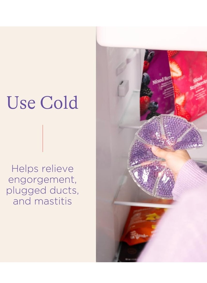 عبوات علاج الثدي من لانسينوه، وسادات صدر ساخنة وباردة، أساسية لما بعد الولادة لتخفيف آلام الحلمة، والتهاب الثدي، واحتقان الثدي، ودعم الرضاعة الطبيعية، ومساعد المضخة، عبوة من قطعتين - Image 3
