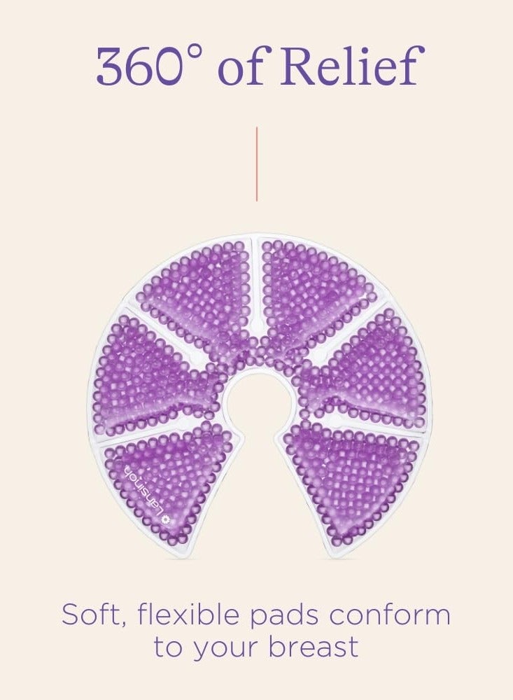 عبوات علاج الثدي من لانسينوه، وسادات صدر ساخنة وباردة، أساسية لما بعد الولادة لتخفيف آلام الحلمة، والتهاب الثدي، واحتقان الثدي، ودعم الرضاعة الطبيعية، ومساعد المضخة، عبوة من قطعتين - Image 4