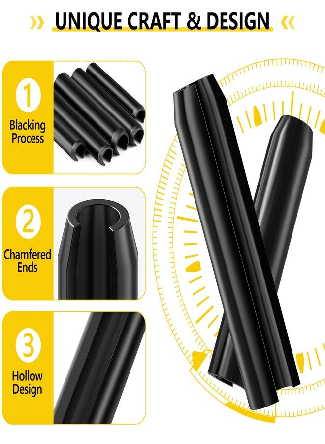 IEAWISL 274Pcs Roll Pins Assortment, 65Mn Steel Black Roll Pins - 1/4, 5/16, 11/80, 5/32, 1/5, 1/16, 2/25, 1/10, 1/8 for Home Automotive Repair - Image 4