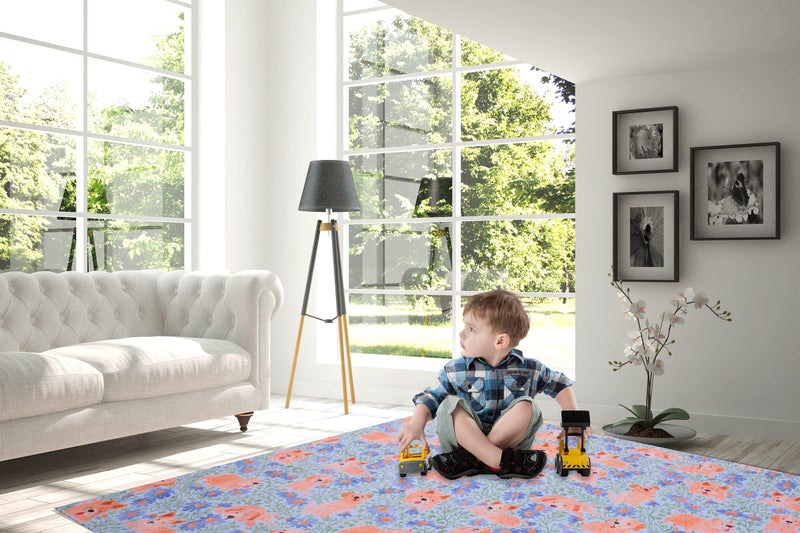 Womumon Splat Mat for Under High Chair/Arts/Crafts, Waterproof and Anti-Slip Splash Mat Floor Protector, Washable Highchair Floor Mat, 51 Inch Reusable Messy Mat and Baby Feeding Table Cloth - Image 5