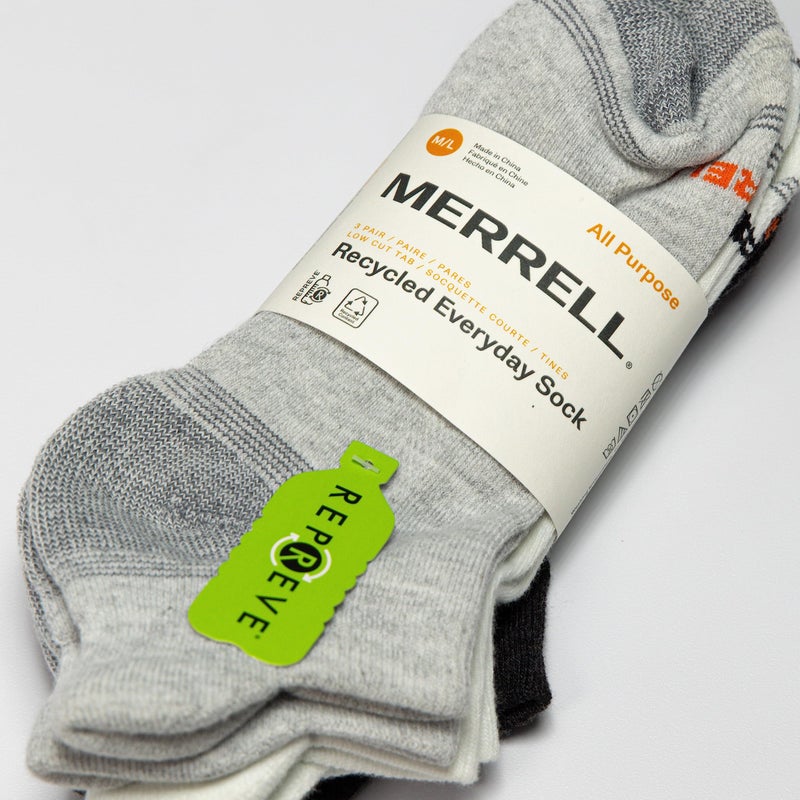 Merrell -womens Performance Hiker Casual Sock, Grey White Mix (Low Cut Tab), Small US - Image 4