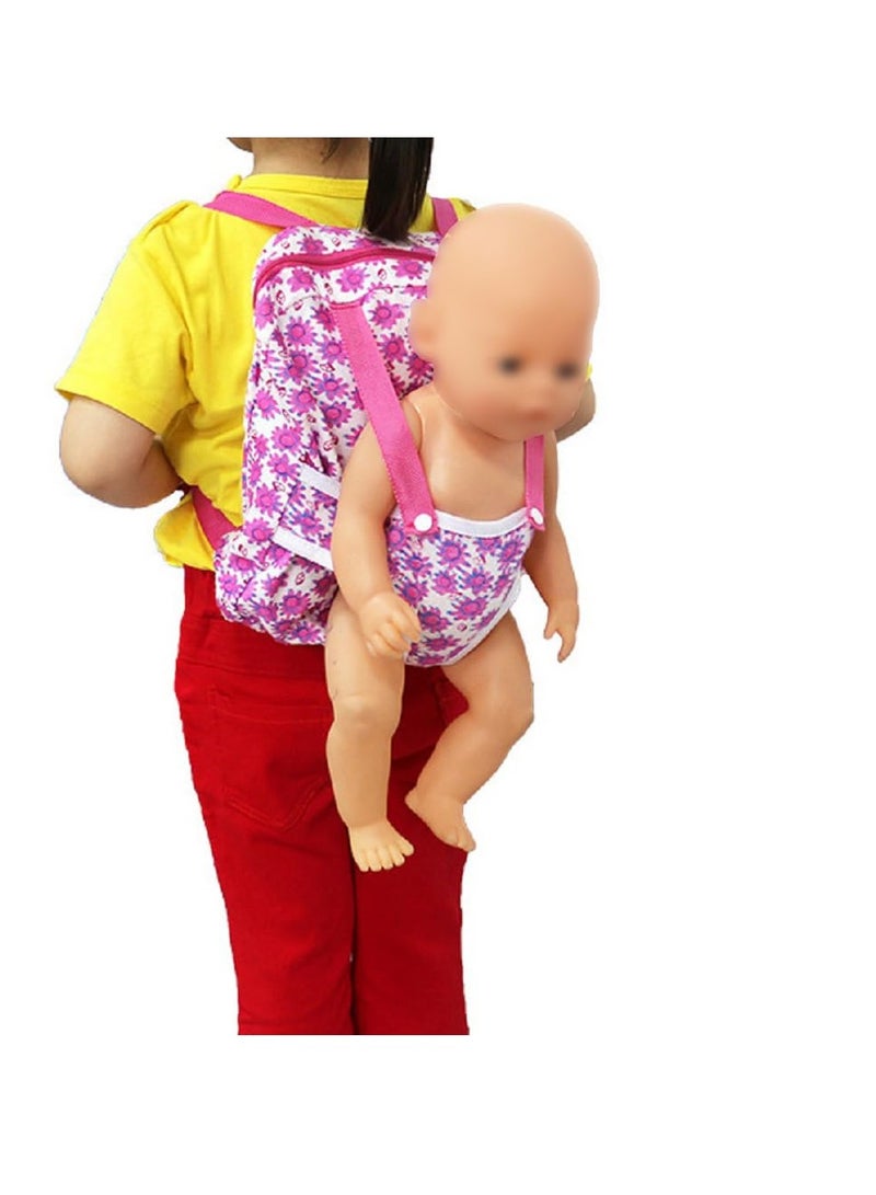 SYOSI Baby Doll Carrier Backpack Doll Accessories -Storage for Doll Clothes and Accessories- Fits 15 to 18 Inch Dolls - Image 2