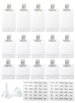 Travel Pouches for Toiletries,Travel Size Portable Containers,Stand Up Pouch,Refillable Travel Accessories for Shampoo Conditioner Lotion Soap Liquids 19Pcs