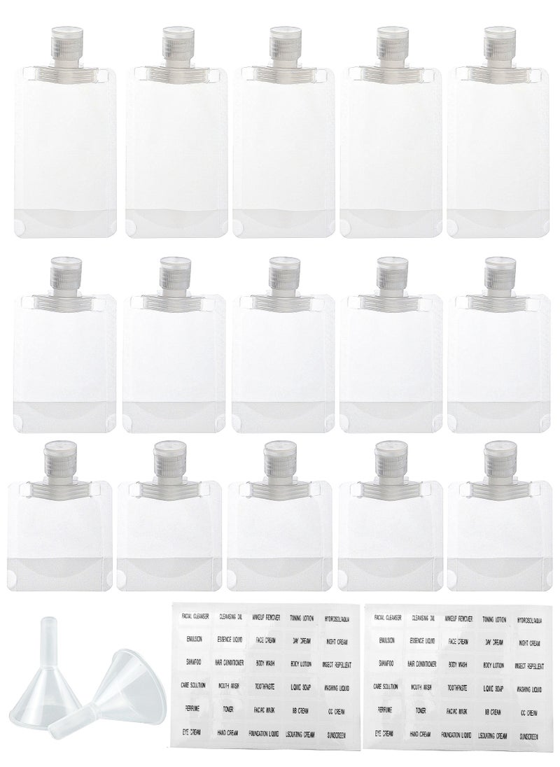 Generic - Travel Pouches for Toiletries,Travel Size Portable Containers,Stand Up Pouch,Refillable Travel Accessories for Shampoo Conditioner Lotion Soap Liquids 19Pcs - Image 1