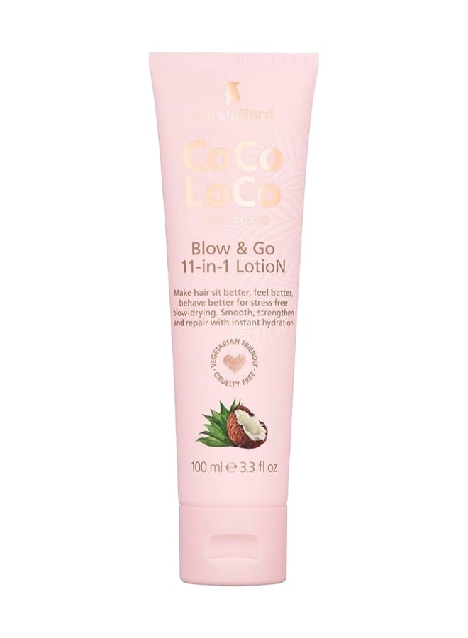 Lee Stafford لوشن لي ستافورد لوكو بلو آند غو 11 في 1، تجفيف شعر خالي من التوتر للحصول على شعر ناعم وقوي، 100 مل - Image 1